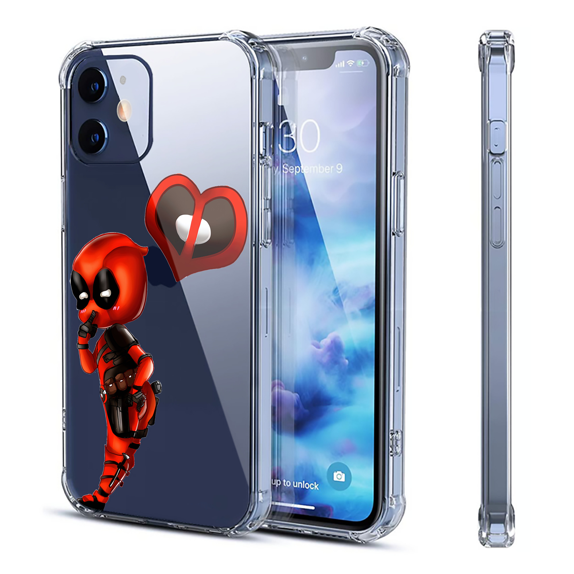 （画像用） Deadpool デッドプール 【iPhone 12シリーズ対応】透明スマホケース（クリアソフトケース）